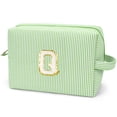 thumbnail image 1 of Gynky Makeup Bag Toiletry Bag Organizer Personalized Initial Make up Cosmetic Bags Travel Essentials for Birthday Christmas Girl Women Girlfriend Teacher Valentines Day Gifts, 1 of 9