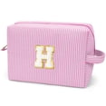 thumbnail image 1 of Gynky Makeup Bag Toiletry Bag Organizer Personalized Initial Make up Cosmetic Bags Travel Essentials for Birthday Christmas Girl Women Girlfriend Teacher Valentines Day Gifts, 1 of 9