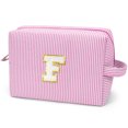 thumbnail image 1 of Gynky Makeup Bag Toiletry Bag Organizer Personalized Initial Make up Cosmetic Bags Travel Essentials for Birthday Christmas Girl Women Girlfriend Teacher Valentines Day Gifts, 1 of 9