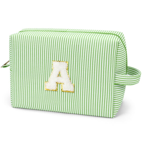 Gynky Makeup Bag Toiletry Bag Organizer Personalized Initial Make up Cosmetic Bags Travel Essentials for Birthday Christmas Girl Women Girlfriend Teacher Valentines Day Gifts