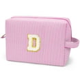 thumbnail image 1 of Gynky Makeup Bag Toiletry Bag Organizer Personalized Initial Make up Cosmetic Bags Travel Essentials for Birthday Christmas Girl Women Girlfriend Teacher Valentines Day Gifts, 1 of 9