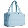 thumbnail image 1 of Gynky Makeup Bags Puffy Travel Toiletry Bag for Women, Lightweight Large Wide-Open Travel Bag Cosmetic Organizer Bag with Handle Water-Resistant Travel Essentials for Toiletries Accessories, Blue, 1 of 11