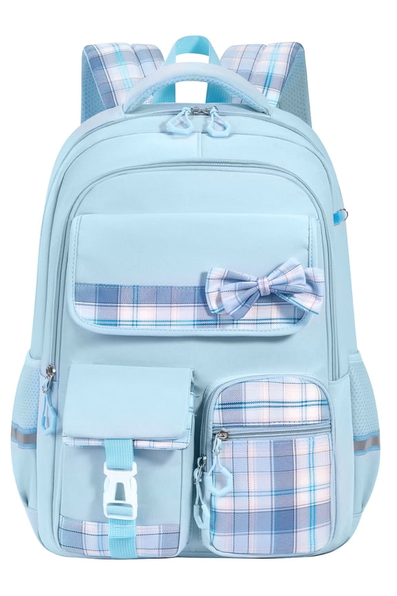 School Backpack School Bookbag for Middle School Students Book Bag for Elementary Primary Kawaii Backpack,Blue
