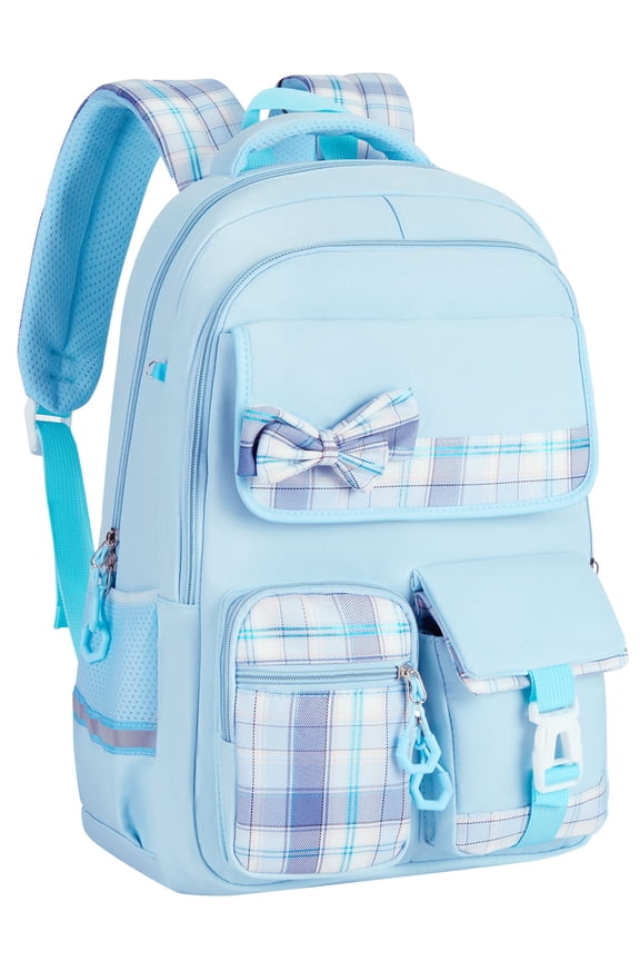 School Backpack School Bookbag for Middle School Students Book Bag for Elementary Primary Kawaii Backpack,Blue