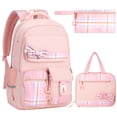 thumbnail image 1 of Gynky School Backpack Set School Bookbag for Middle School Students Book Bag for Elementary Primary Kawaii Backpack, Pink, 1 of 10