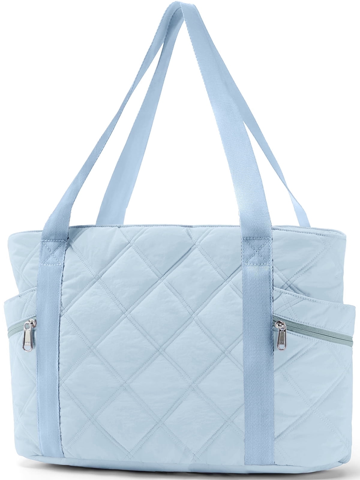 Gynky Tote Bag for Women Travel Bags Quilted Carry On Shoulder Bag for Travel Gym Weekend, Blue