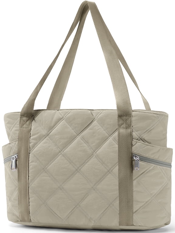 Tote Bag for Women Travel Bags Quilted Carry On Shoulder Bag for Travel Gym Weekend, Camel
