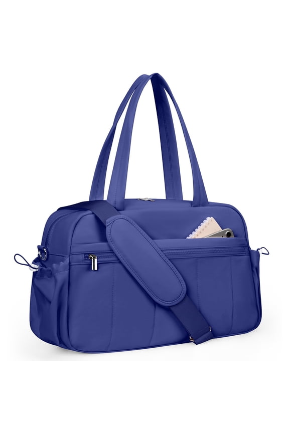 Gym Bag Travel Duffle Bag for Women, Carry on Overnight Bag with Wet Pocket, Lightweight Water Resistant Weekender Duffel Bag, Hospital Bags for Labor Delivery, Navy