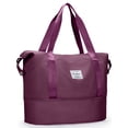 thumbnail image 1 of Gynky Travel Duffel Bag for Women Men Waterproof Carry On Expandable Duffle Tote Shoulder Weekender Overnight Bags w/ 3 Front Pocket/Wet Dry Pocket/Trolley Sleeve, Sport Dance Gym Luggage, Fuchsia, 1 of 11