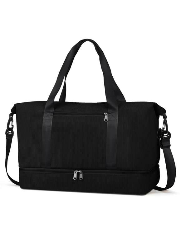 Travel Duffel Weekender Bags for Women Carry on Large Tote Sport Duffle Hospital Gym Bag for Labor and Delivery Overnight Luggage with Shoe Compartment Trolley Sleeve Wet Pocket