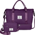 thumbnail image 1 of Gynky Travel Duffle Bag Set 2 Pack Weekender Bags for Women with Shoe Compartment Carry On Overnight Gym Duffel Bags with Wet Pocket Hospital Bags for Labor and Delivery, 1 of 8