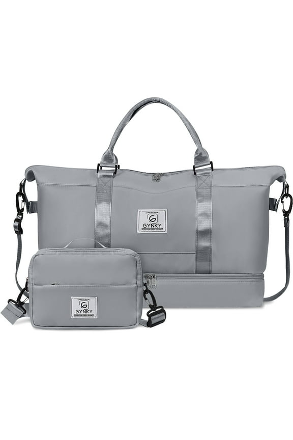 Travel Duffle Bag Set 2 Pack Weekender Bags for Women with Shoe Compartment Carry On Overnight Gym Duffel Bags with Wet Pocket Hospital Bags for Labor and Delivery