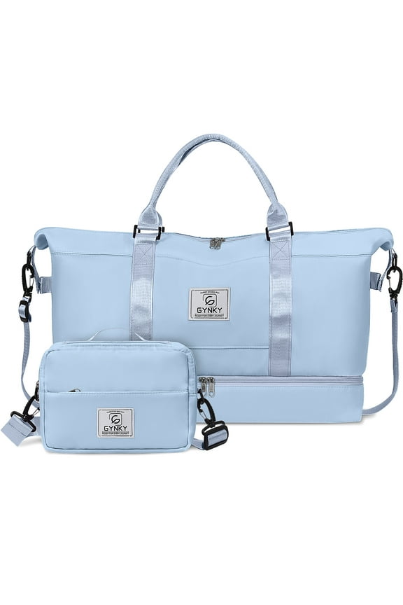 Travel Duffle Bag Set 2 Pack Weekender Bags for Women with Shoe Compartment Carry On Overnight Gym Duffel Bags with Wet Pocket Hospital Bags for Labor and Delivery