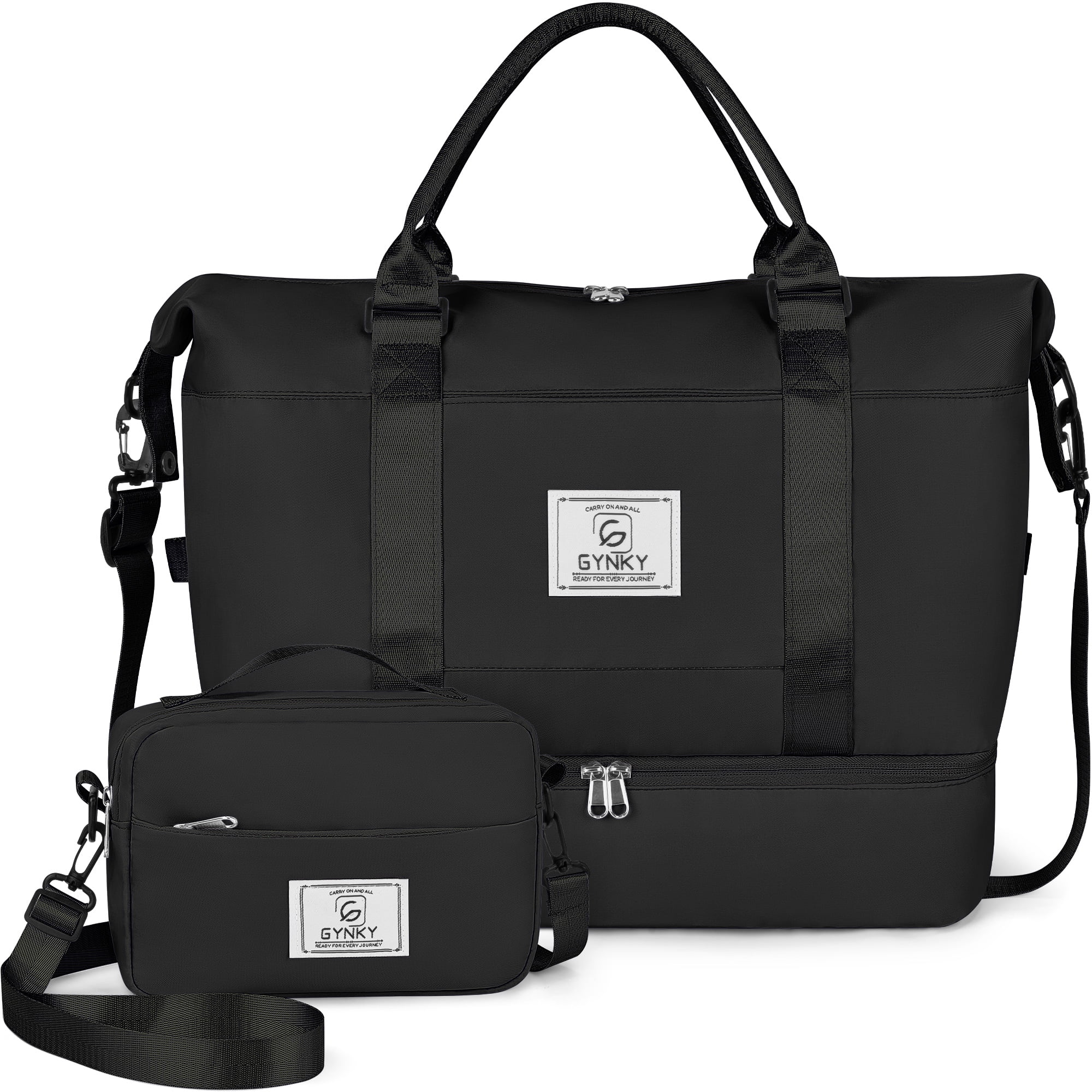 Gynky Travel Duffle Bag Set 2 Pack Weekender Bags for Women with Shoe ...