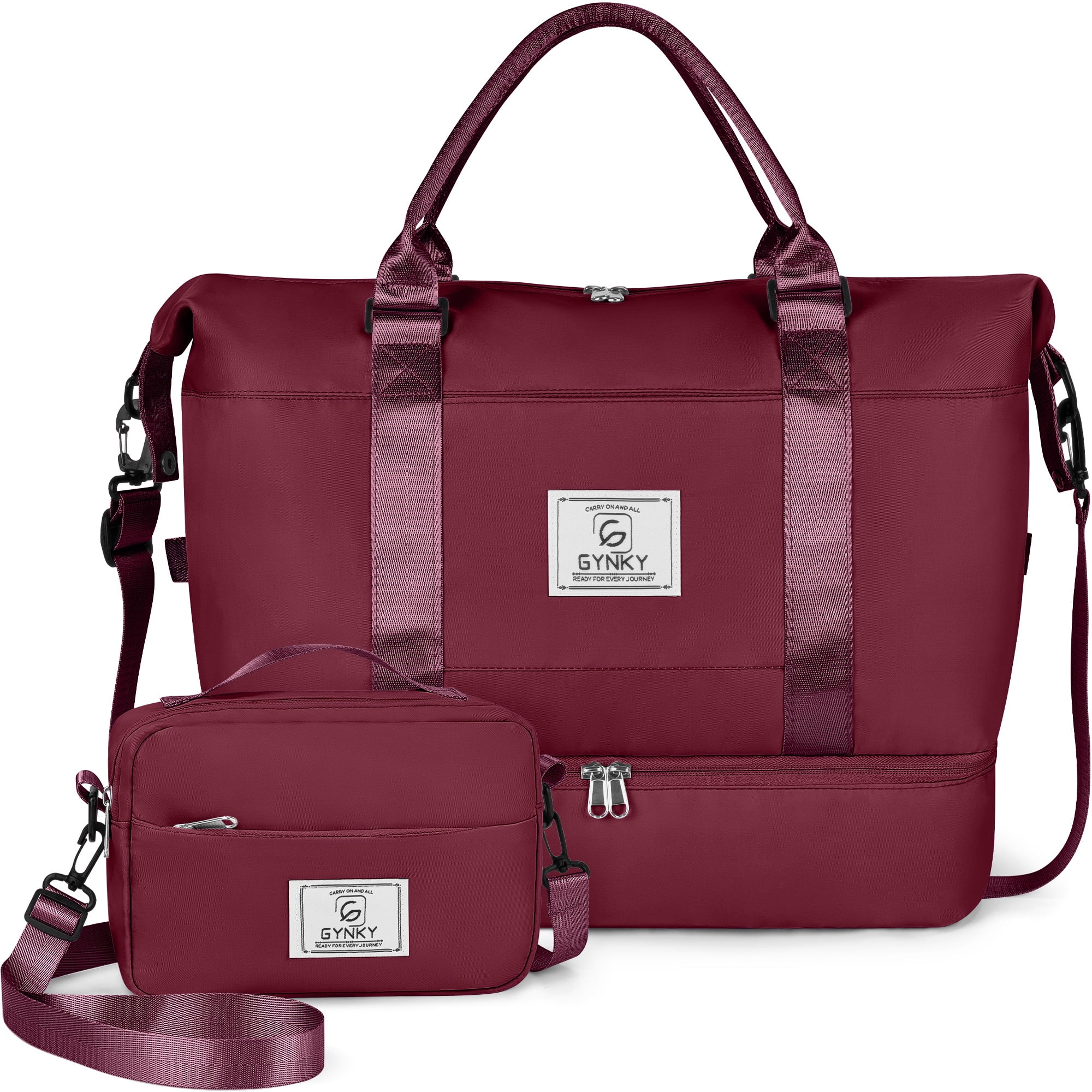 Gynky Travel Duffle Bag Set 2 Pack Weekender Bags for Women with Shoe ...