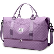 Travel Duffle Bag Weekender Bags for Women with Shoe Compartment Carry on Overnight Bag Gym Duffel Bag with Wet Pocket Hospital Bags for Labor and Delivery