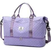 GYNKY Travel Duffle Bag Weekender Bags for Women with Shoe Compartment Carry on Overnight Bag Gym Duffel Bag with Wet Pocket Hospital Bags for Labor and Delivery