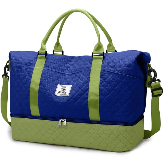 Gynky Travel Duffle Bag Weekender Bags for Women with Shoe Compartment Carry on Overnight Bag Gym Duffel Bag with Wet Pocket Hospital Bags for Labor and Delivery