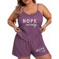 thumbnail image 1 of Gynyvoja Women Plus Size " Not Today" Spaghetti Strap Top and Shorts Loungewear Set Casual Sleepwear 5XL, 1 of 9