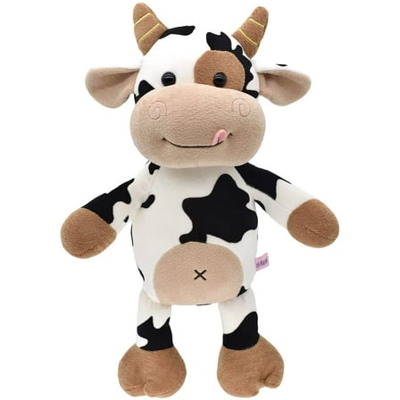 Gyouwnl Cow Plush Toy, 12"/16" Stuffed Animal Throw Plushie Pillow Doll, Soft Fluffy Friend Hugging Cushion - Present for Every Age & Birthday, Valentines, Christmas