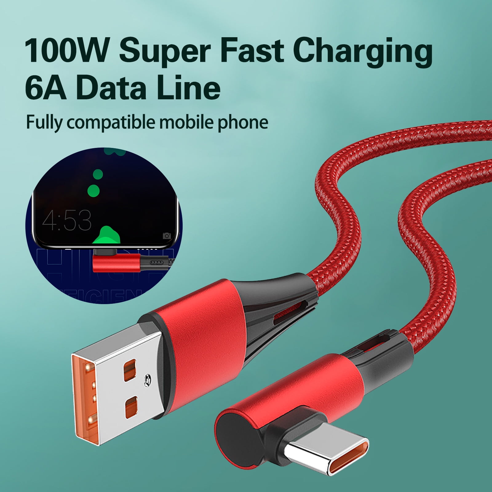 Gyouwnll 1m 100w Fast Charging Cable 6a Type C Fully Compatible gyouwnll-1m-100w-fast-charging-cable-6a-type-c-fully-compatible