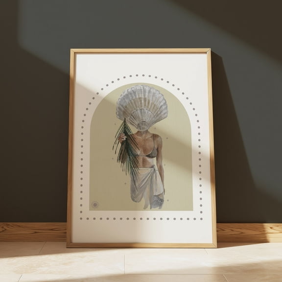 Gypsea Seashell Woman Esoteric Feminine Energy Art Unframed Paper Print