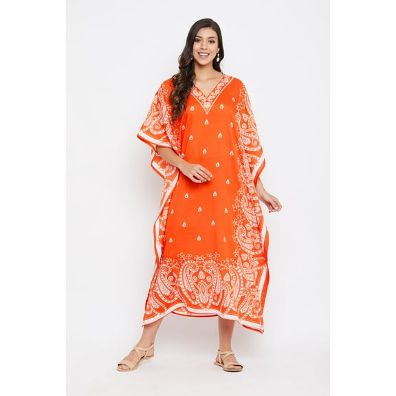 Gypsie Blu Boho Plus Size Long Kaftans Dress Maxi Kimono Dresses Summer Sleepwear Dress Caftan Style