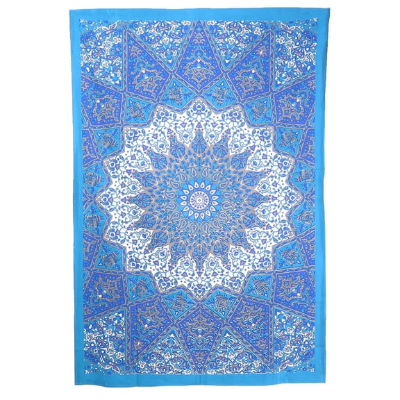 Gypsie Blu Mandala Twin Hippie Wall Tapestry Boho Wall Hanging Beach Bedspread Living Room Decor Bedsheet Tapestries