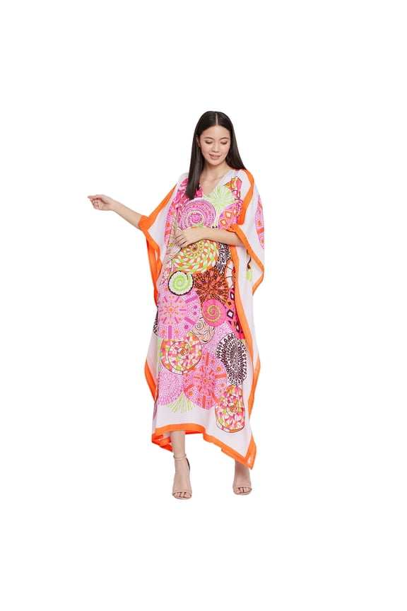 Gypsie Blu Plus Size Kaftan Dress for Women Printed Loose Maxi Kimono Style Long Caftan Maxi Sleepwear Online