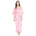 thumbnail image 1 of Gypsie Blu Satin Silk Kaftan for Women Sleepwear Maxi Dress Adjustable Nightgown Plus Size Kimono Sleeve Ladies Caftan Online, 1 of 7