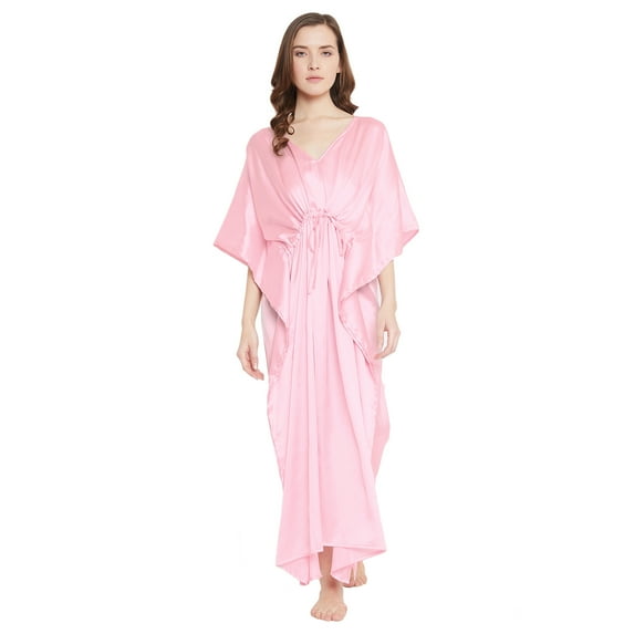 Gypsie Blu Satin Silk Kaftan for Women Sleepwear Maxi Dress Adjustable Nightgown Plus Size Kimono Sleeve Ladies Caftan Online