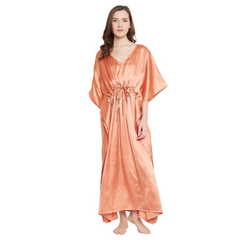 Gypsie Blu Satin Silk Kaftan for Women Sleepwear Maxi Dress Adjustable Nightgown Plus Size Kimono Sleeve Ladies Caftan Online Gypsie Blu Satin Silk Kaftan for Women Sleepwear Maxi Dress Adjustable Nightgown Plus Size Kimono Sleeve Ladies Caftan Online