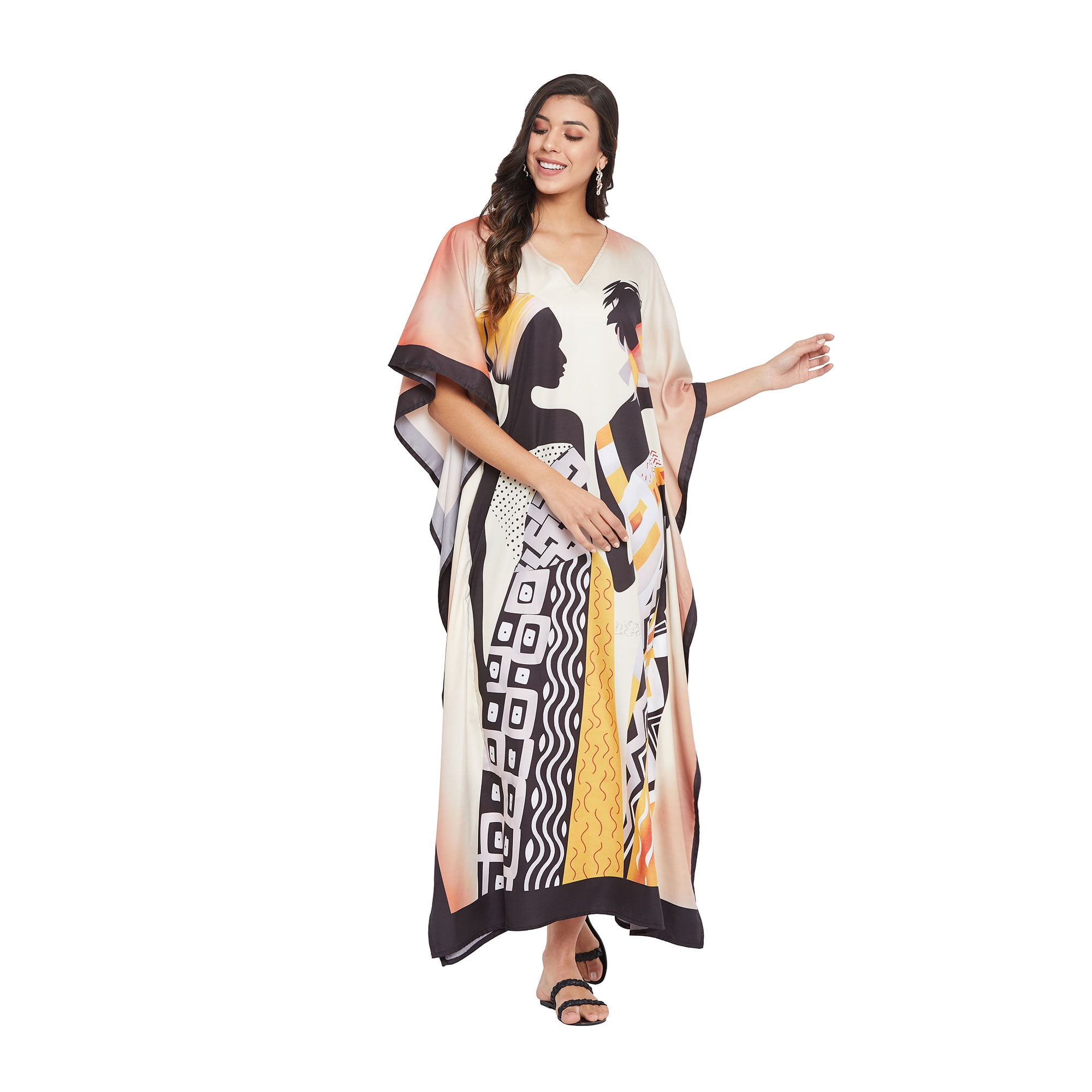 Buy Fabflee Georgette A-line Printed Dress for Women| Dresses| Women Dress|  Gown For Women| Dress| One Piece| Women's Maxi Dress Online at Best Prices  in India - JioMart.