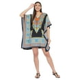 thumbnail image 1 of Gypsie Blu Women Short Kaftan Plus Size Summer Cover Up Tunic Beach Dress Casual Wear Mini Caftan Womens Dresses Online, 1 of 7