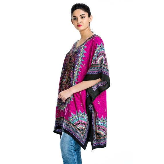 Gypsie Blu Women's Plus Size Kaftan Dresses Printed Long Maxi Dress for Ladies Girls