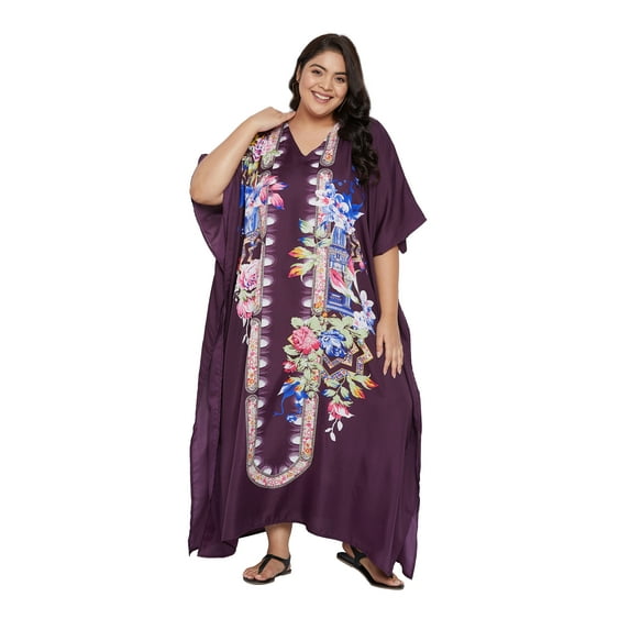 Gypsie Blu Women's Plus Size Kaftan Dresses for Women Long Maxi Dress