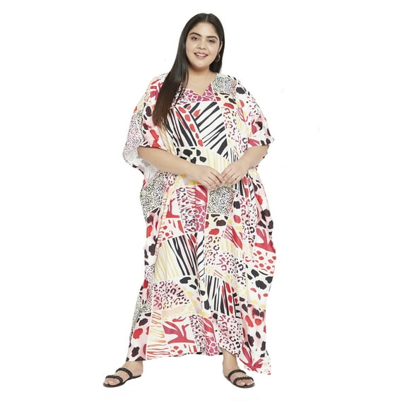 Gypsie Blu Women's Plus Size Kaftan Dresses for Women Long Maxi Dress