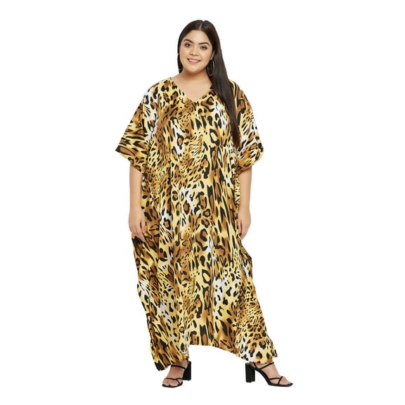 Gypsie Blu Women's Plus Size Kaftan Dresses for Women Long Maxi Dress