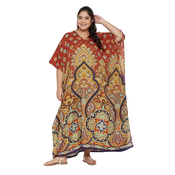 Gypsie Blu Women's Plus Size Kaftan Dresses for Women Long Maxi Dress