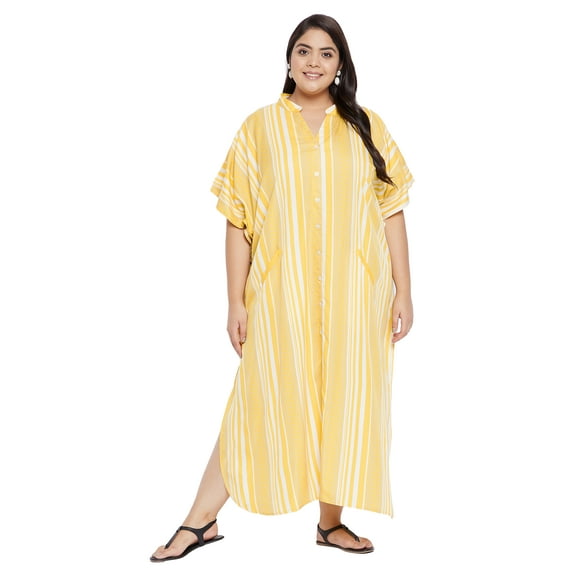 Gypsie Blu Women's Plus Size Kaftan Dresses for Women Long Maxi Dress