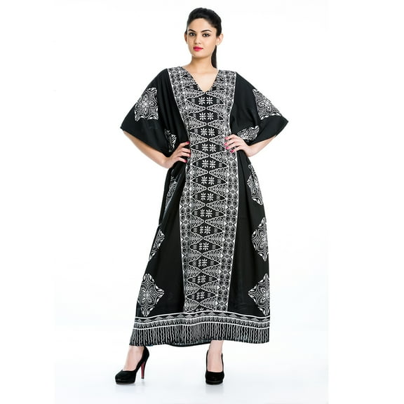 Gypsie Blu Women's Plus Size Kaftans Casual Long Maxi Dress for Ladies Summer Loose Kimono Caftans Sleepwear Online