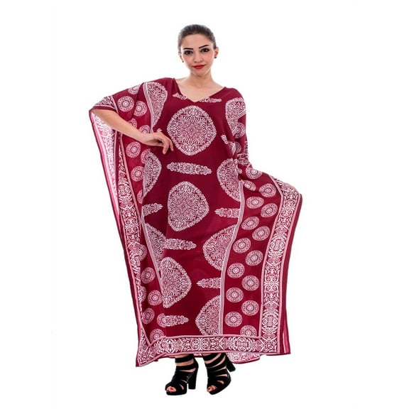 Gypsie Blu Women's Plus Size Kaftans Casual Long Maxi Dress for Ladies Summer Loose Kimono Caftans Sleepwear Online