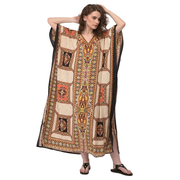 Gypsie Blu Women's Plus Size Kaftans Casual Long Maxi Dress for Ladies Summer Loose Kimono Caftans Sleepwear Online
