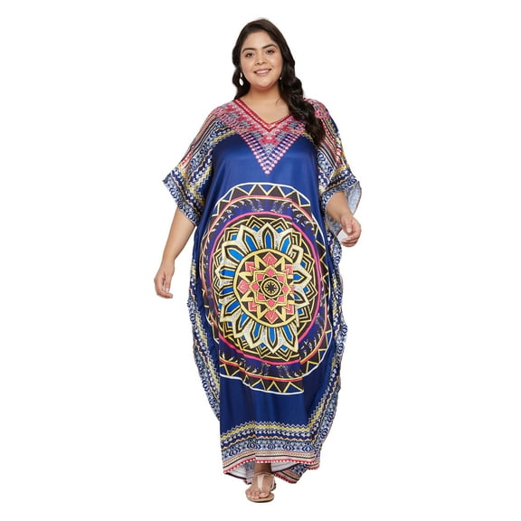 Gypsie Blu Women's Plus Size Printed Kaftan Dresses Long Maxi Dress for Ladies Girls Online
