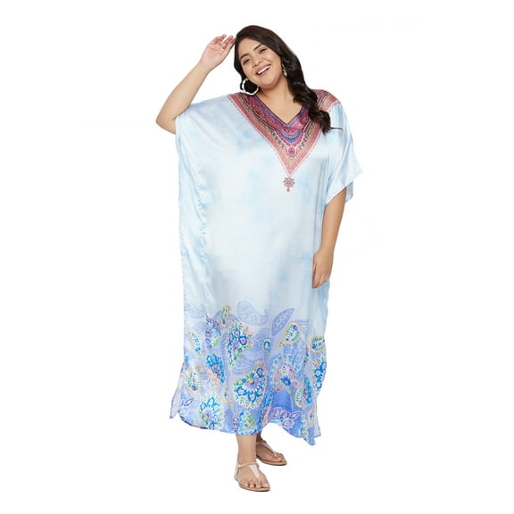 Gypsie Blu Women's Plus Size Printed Kaftan Dresses Long Maxi Dress for Ladies Girls Online
