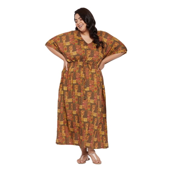 Gypsie Blu Women's Plus Size Rayon Kaftan Dresses Long Maxi Dress for Ladies Girls Online
