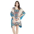 thumbnail image 1 of Gypsie Blu Women's Plus Size Short Kaftan Dresses Printed Tunic Dress for Ladies Girls, 1 of 7