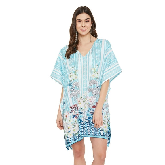 Gypsie Blu Women's Plus Size Tunic Short Kaftan Dress for Women Loose Summer Cover-up Casual Beachwear Tunics Online