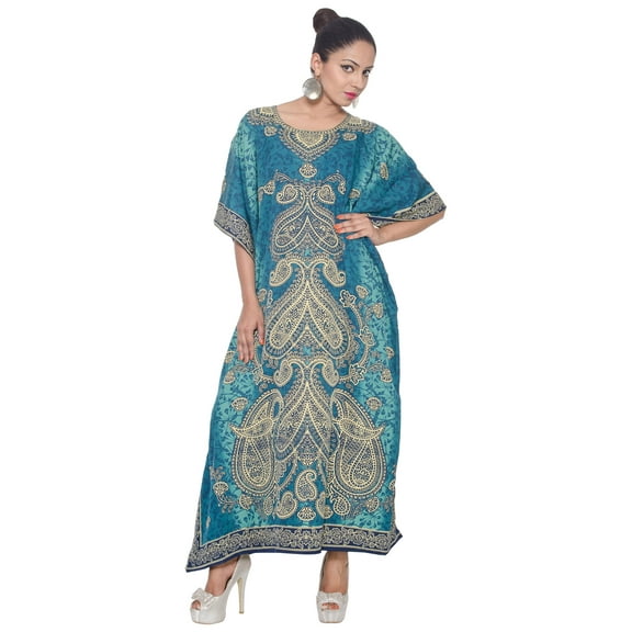Gypsie Women's Plus Size Kaftans Casual Long Maxi Dress for Ladies Summer Loose Kimono Sleepwear Online