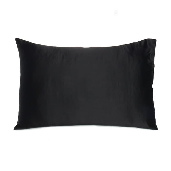 GypsieBlu 300 Thread Count Black Satin Pillowcases, Queen